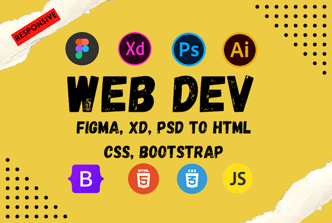Do front end web development using html css and bootstrap by ...
