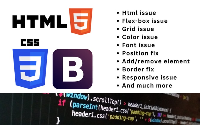 Edit html, css, bootstrap and tailwind css code by Nahida_khan | Fiverr
