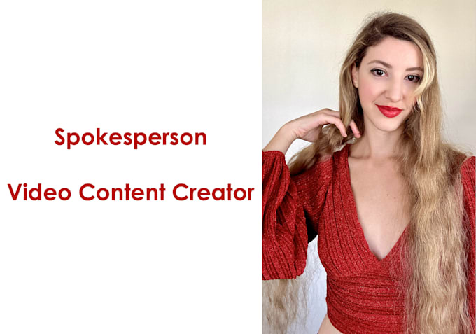 be your female spokesperson, presenter, host