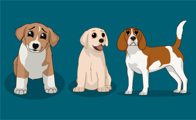 Draw disney cartoon portrait of dog or cat by Abivector | Fiverr