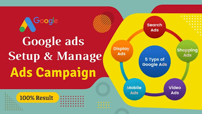 google ads create and  setup,  manage ads campaign