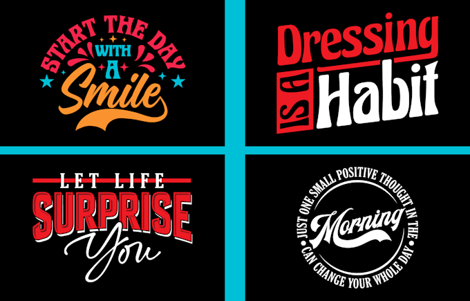 do premium modern typography merch tshirt design