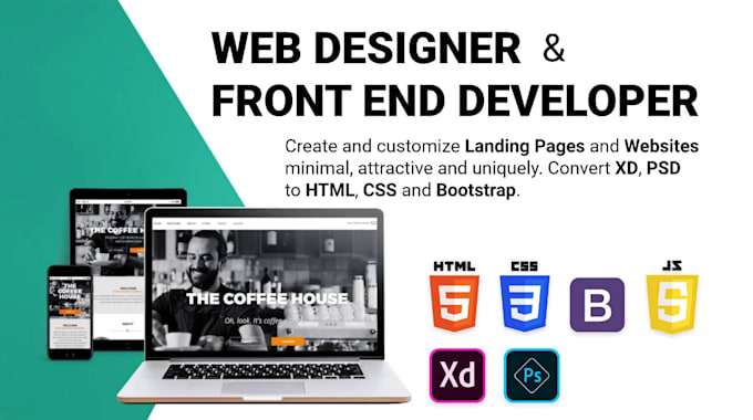 Be your frontend web developer using html,css,bootstrap by Usman_nazir7 ...