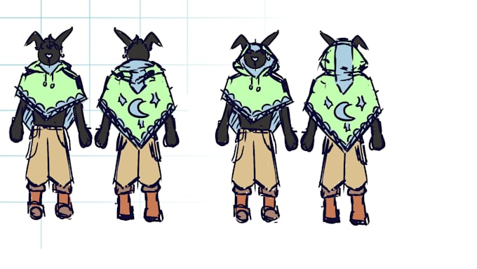 Create a simple character concept by Okamiz | Fiverr