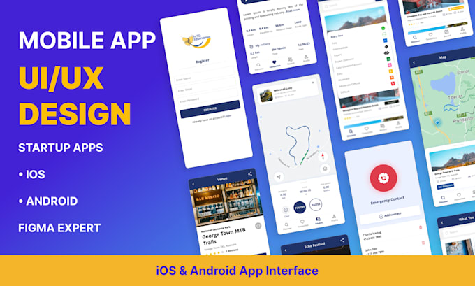 design mobile app UI UX for startup apps in figma