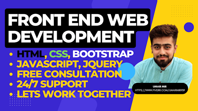 Front end web developer website development design html css javascript ...