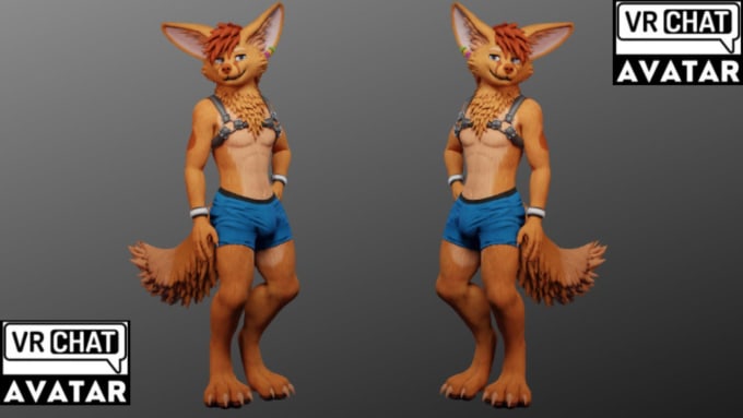 Do vrchat avatar, fursona, furry avatar, nsfw 3d model for vtuber, vrchat,  vr by Hayomhideavatar