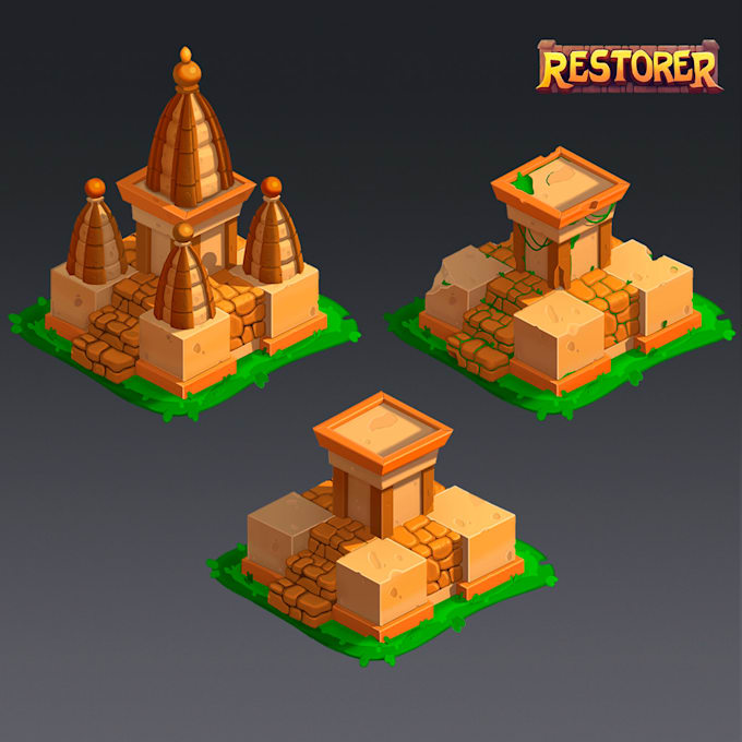 make isometric art for game