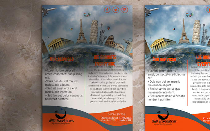 design a minimal, attracted, professional flyer