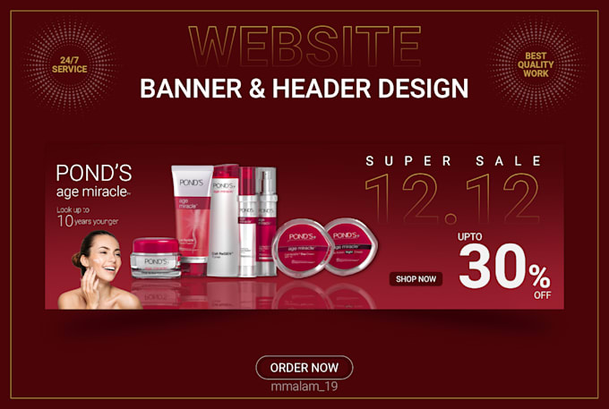 design website banners and headers