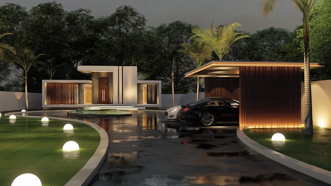 make cgi interior and exterior photo realistic 3d renders