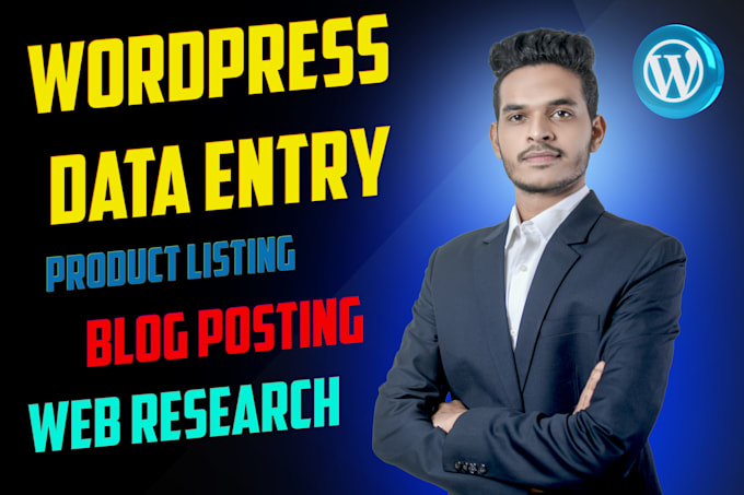 wordpress data entry and product upolad