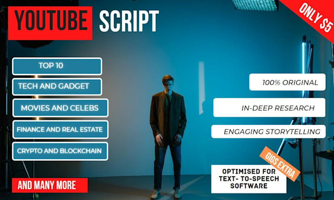 research and write youtube script