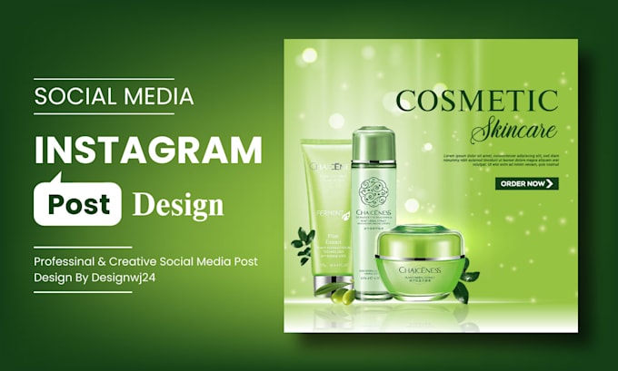 design social media post for instagram facebook