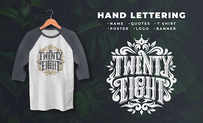 create hand lettering typography for shirt, quotes, poster