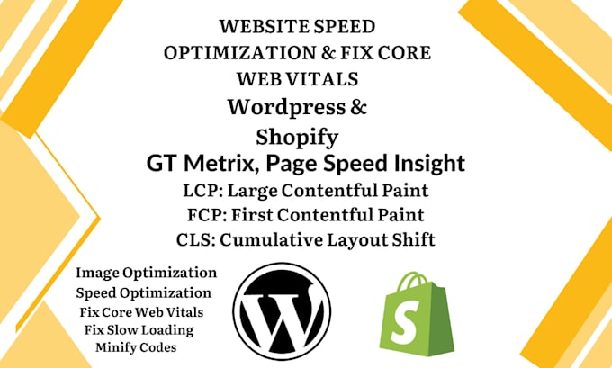do wordpress shopify speed optimization, fix core web vitals