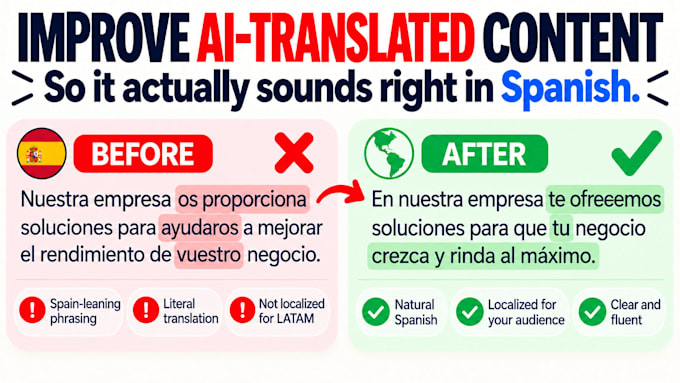 localize and humanize your website in spanish