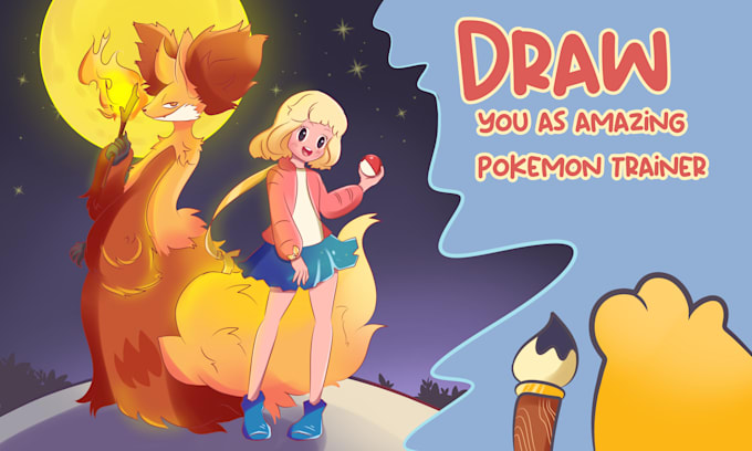 draw you as awesome pokemon trainer