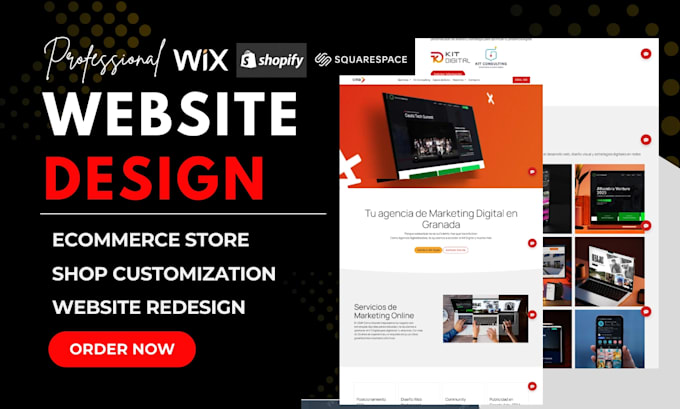 ecommerce website design weshop on odoo website, wix wix studio, ionos hostinger