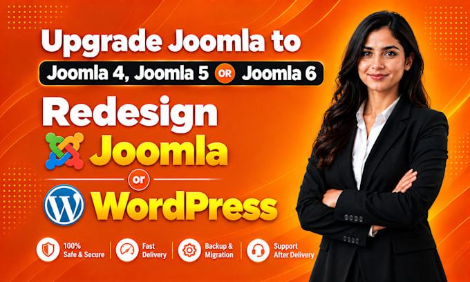 redesign upgrade migrate update site to joomla 4 joomla 5 joomla 6 or wordpress