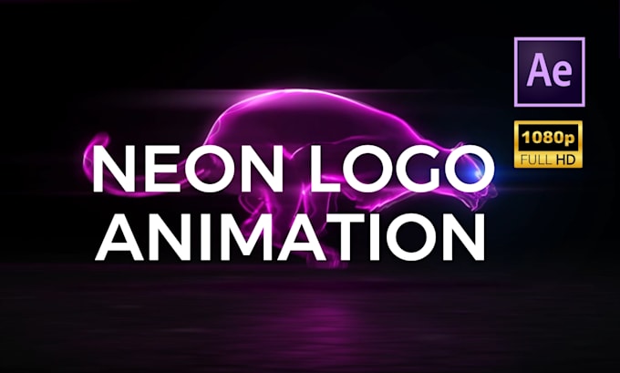 Create epic neon glitch logo animation 3d intro by Rtxkangaroo | Fiverr