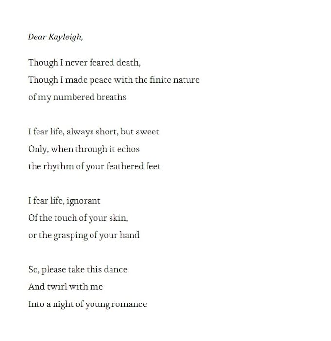 Write A Customary Poem For Your Crush By Dhklein Fiverr