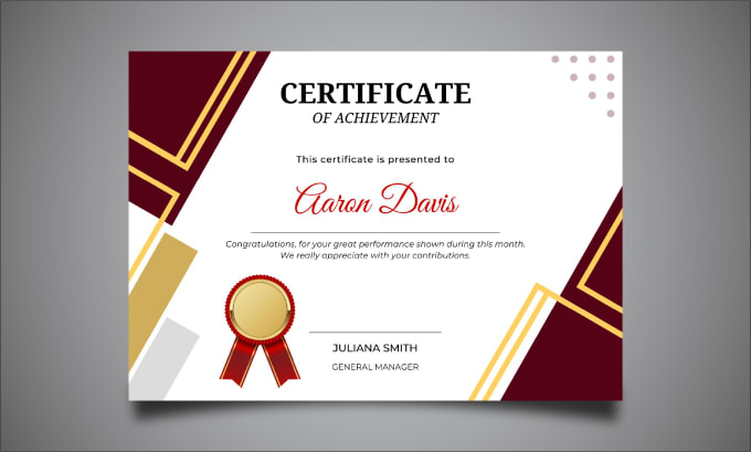 Créer un design de certificat personnalisé, un certificat de diplôme ou un  certificat de récompense