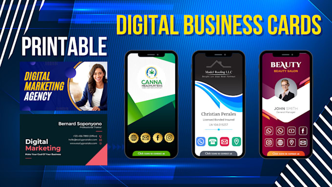 do impressive digital cards, digital business cards, business card with qr code