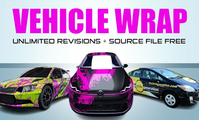 create awesome car, van, vehicle wrap design and stickers