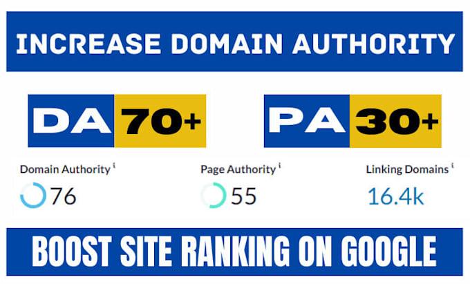 increase domain authority da 70 plus with SEO dofollow backlinks