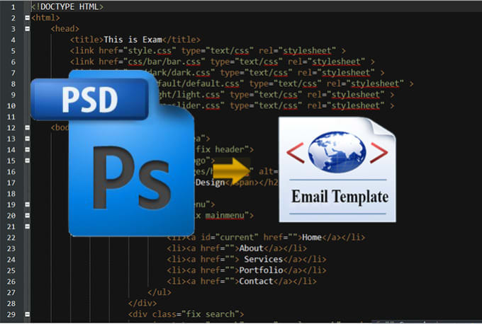 Convert psd to email template by Rajibulh Fiverr