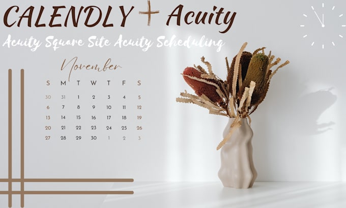 setup calandly, acuity,scheduling,and integrate with website