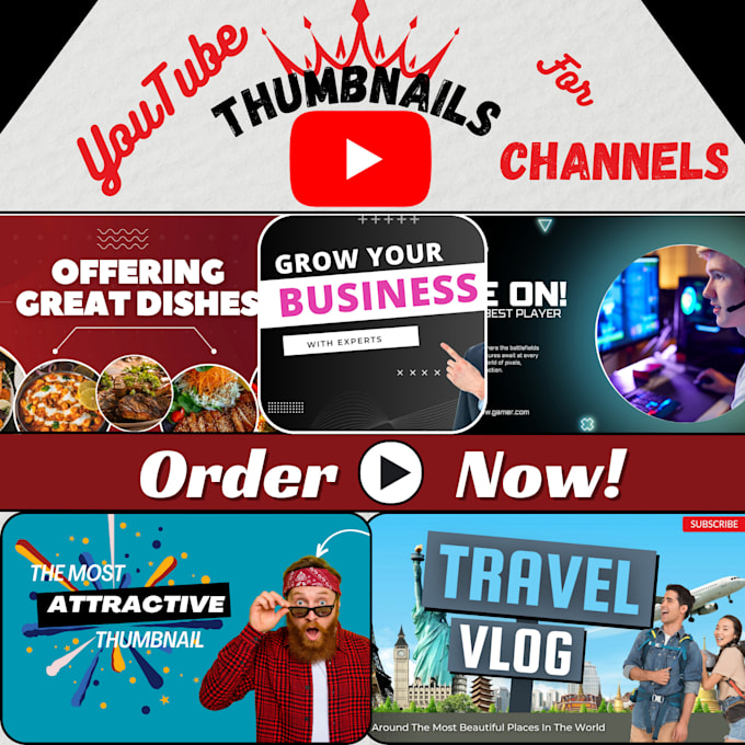 design super attractive thumbnail and youtube  banners