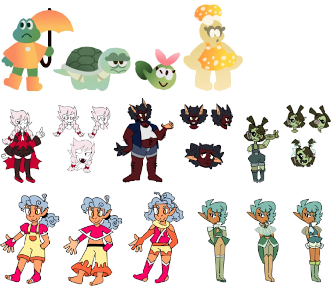 Create simple character designs by Brionstanley | Fiverr