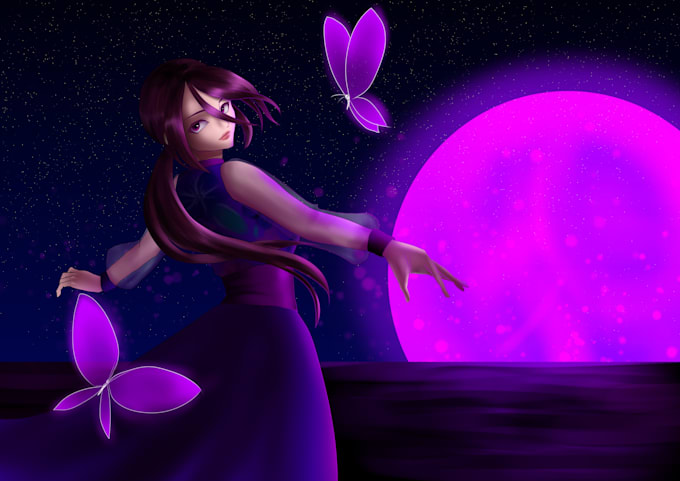 draw colored anime art