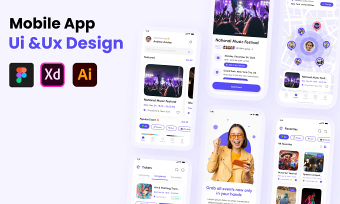 Design mobile app ui design ui ux design by Pro_msgraphic | Fiverr