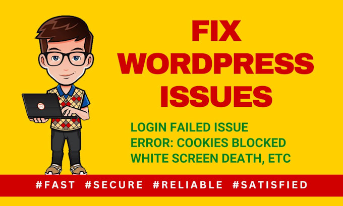 fix wordpress issues, wordpress errors or login issues safely