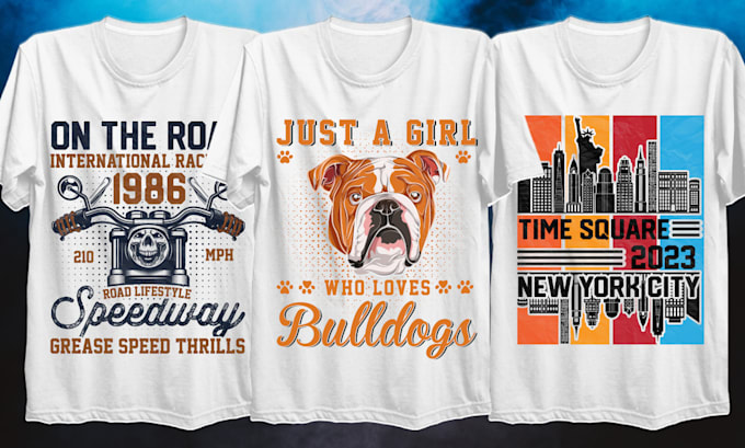 Do typography vintage bulk and custom t shirt design by Sabujrana02 ...