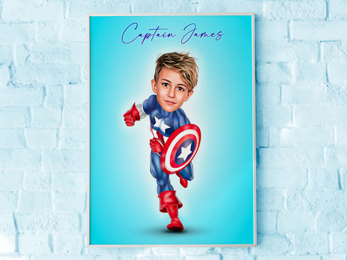 Turn your photo into a superhero caricature portrait by Artely Fiverr