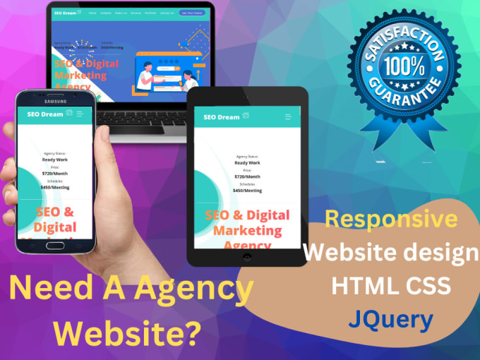 Design a responsive website with html ,css ,jquery and animated website by  Rakibflash | Fiverr