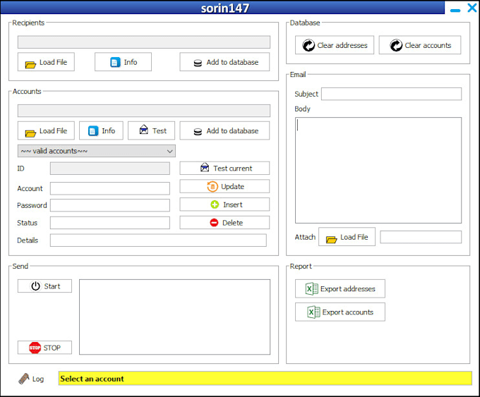 make a program for mass emails  or advertising