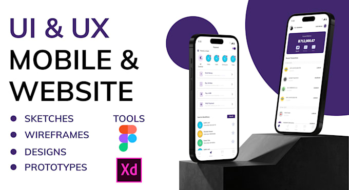 Design wireframes, ux ui design, and prototypes by King_hezikaya | Fiverr image.