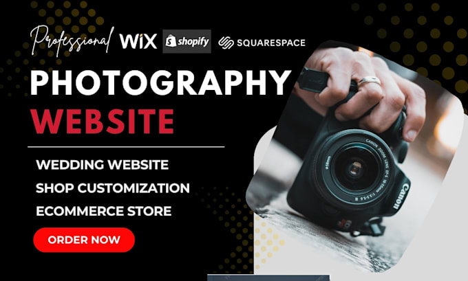 build photography wedding artist portfolio website with online booking designer