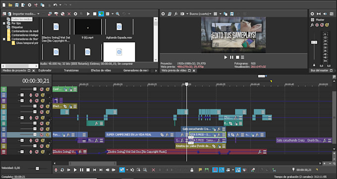 edicion de videos para youtube gameplays y streaming