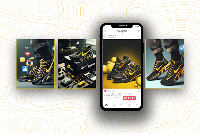 design social media posts or product modeling ads