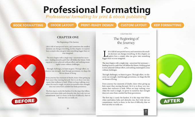 do book formatting and layout design for ebook and print