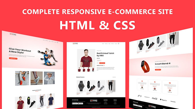 Create a website design using html,css,js responsive by Abhishek1082 ...