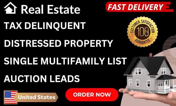 give tax delinquent distressed property single multifamily list auction leads