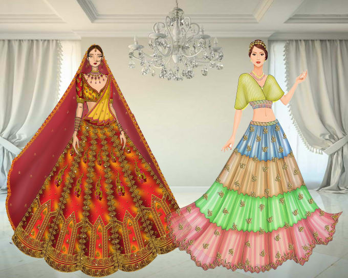 Indian Bride Fashion Clipart PNG - Crella