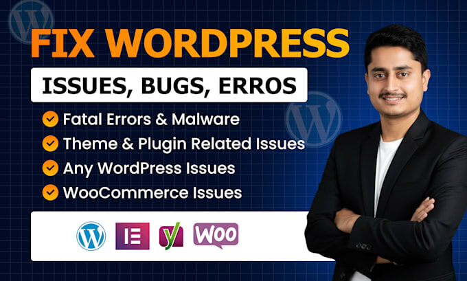 fix or solve any wordpress issues, errors, problems, and bugs